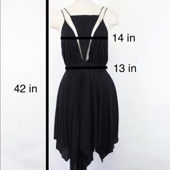 Balmain Black Triangular Deep V sleeveless dress - Picture 8 of 8